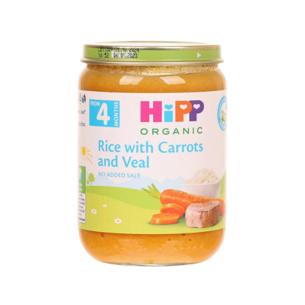 HiPP Organic Rice With Carrots And Veal Baby Food