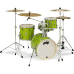 PDP New Yorker 4-Piece Shell Pack 16", Electric Green Sparkle, Chrome Hardware