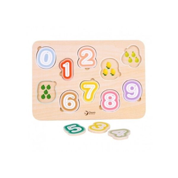 Classic World Wooden Number Puzzle