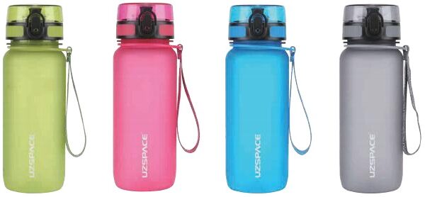 Plastic Water Bottle Colorful Frosted 650Ml Grav#3037