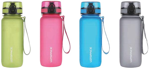 6955482330371 Plastic Water Bottle Colorful Frosted 650Ml Grav#3037