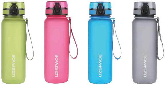 Plastic Water Bottle Colorful Frosted 800Ml Red#3053