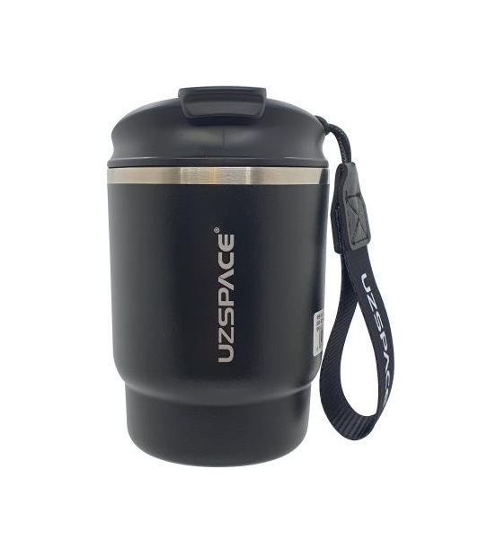 6955482344675 Stainless Steel Thermos Coffee Mug 360Ml Black#4227