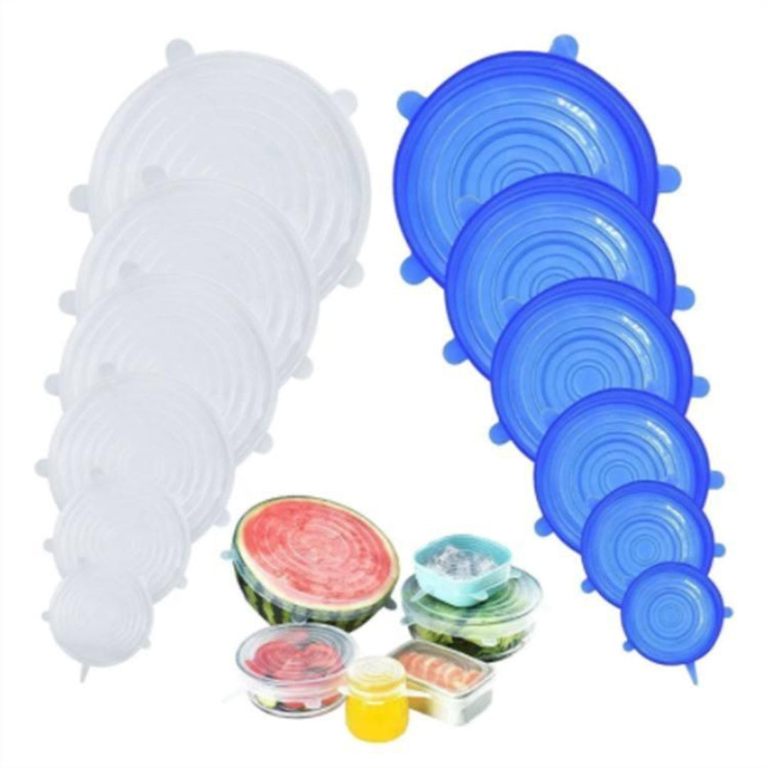 6T9GH24bccd38249e47168e3dc9a8aa74ff63f.jpg Reusable Silicone Stretch Lids set of 6 Pieces - Image 1
