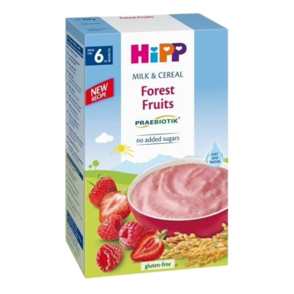HiPP Organic Milk Cereal Forest Fruits Gluten Free Baby Food