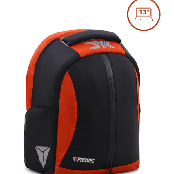 Laptop Bag 13 Inch Hard Shell Waterproof Shockproof - Black & Orange