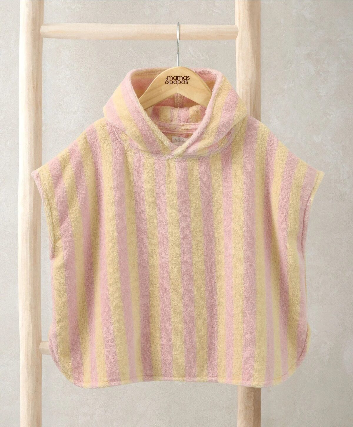 7217L8NB4_273b70ff-05a2-4be4-8f46-cdce57c21027 Pink Stripped Poncho Towel