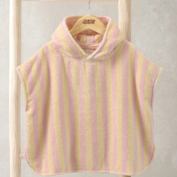 Pink Stripped Poncho Towel