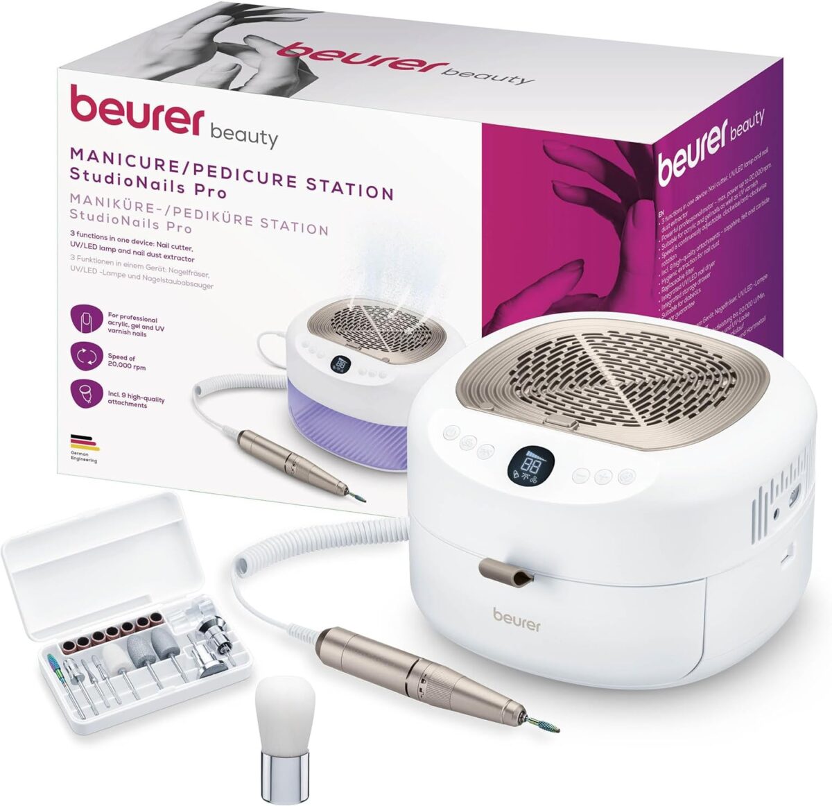 81QToWj9QGL._AC_SL1500 StudioNails Pro 3-in-1 Manicure / Pedicure Station