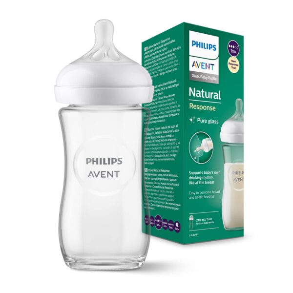 Natural Response 240 ml Glass Baby Bottle