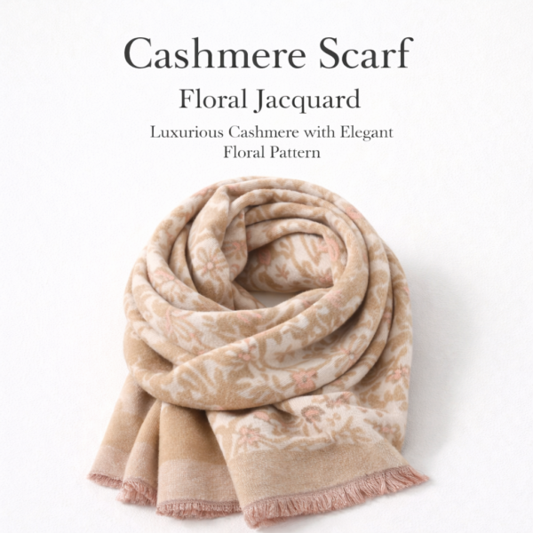 Cashmere Scarves: Floral Jacquard