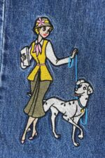 Embroidered Jeans in Blue - Image 