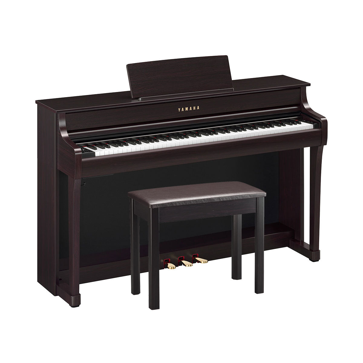 CLP-835R-with-bench Yamaha CLP-835 Clavinova Digital Piano