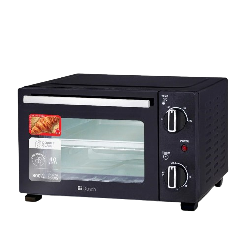 800W 10L Double Glass Electric Oven