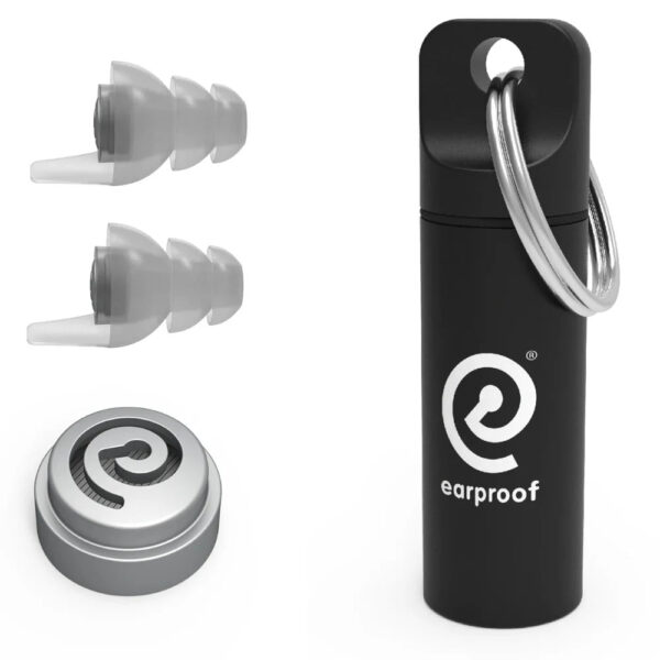 Earproof Pro Silver Earplugs 10 dB with Container