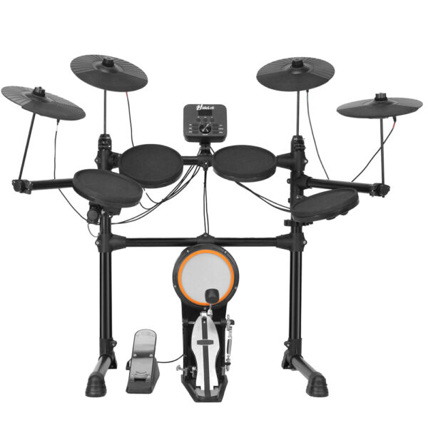 Electronic Drum Kit with Mesh Pads, Bluetooth & USB MIDI