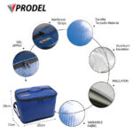PRODEL Insulated Lunch Bag Washable Durable Fabric - Black - Image 