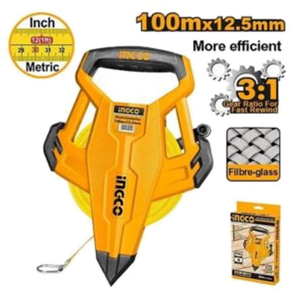 Fiberglass Measuring Tape INGCO 100M
