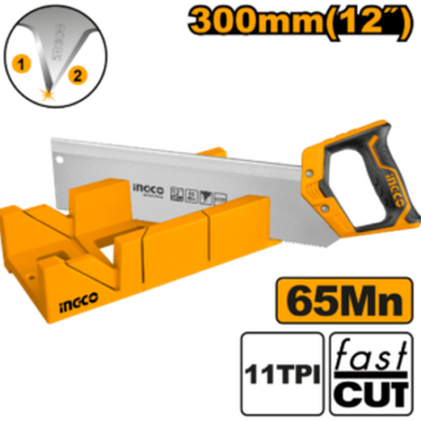 Mitre Box and Back Saw Set INGCO 300MM