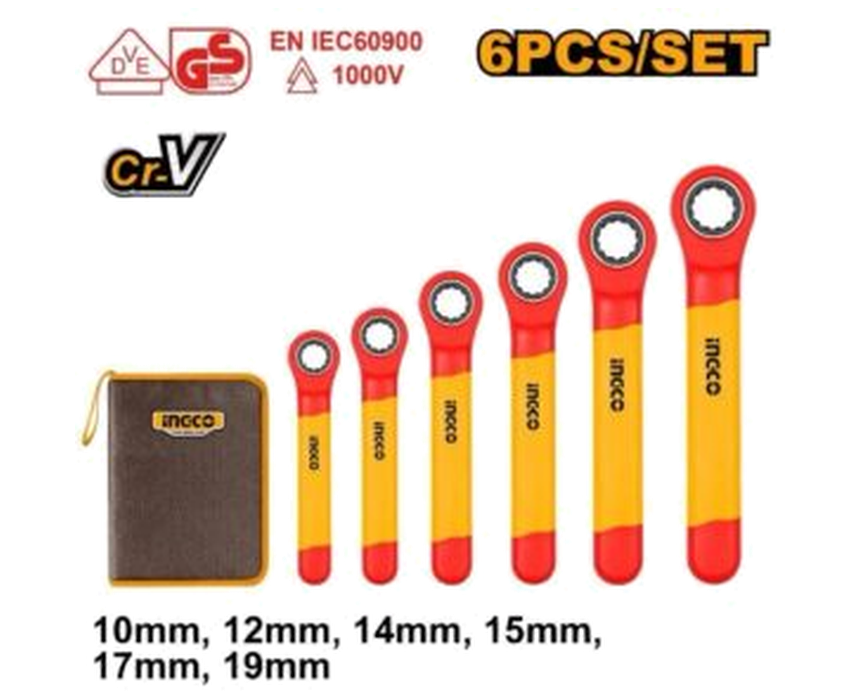 Insulated_Ratchet_Wrench_Set_INGCO_6_Piece_860x700 Insulated Ratchet Wrench Set INGCO 6 Piece - Image 1