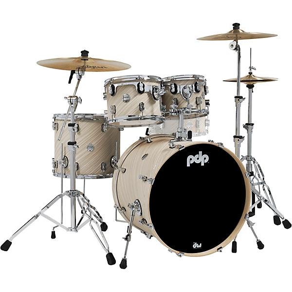 PDP Concept Maple 4-Piece Shell Pack 20", Twisted Ivory, Chrome Hardware