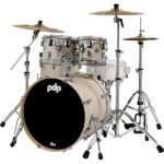 PDP Concept Maple 4-Piece Shell Pack 20", Twisted Ivory, Chrome Hardware - Image 