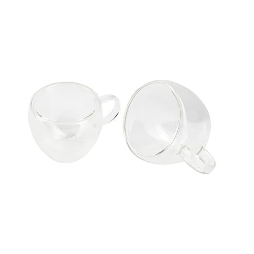 2 Pieces Set - Glass Double Wall High Borosilicate Cups