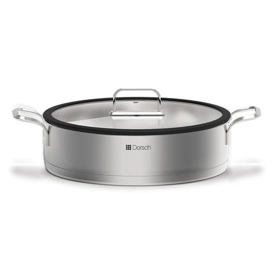 Stainless Steel Low Casserole 32cm 6.3 Litres