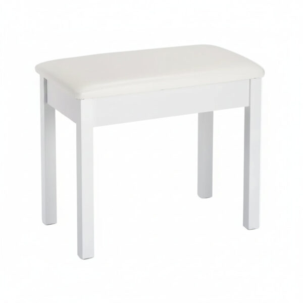 Piano Padded Bench, White