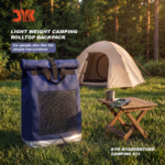PRODEL Rolltop Hiking Lightweight Backpack  - Navy Blue - Image 