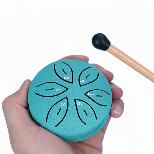 Turquoise TM6-3 Steel Tongue Drum – 3 Inch 6 Notes