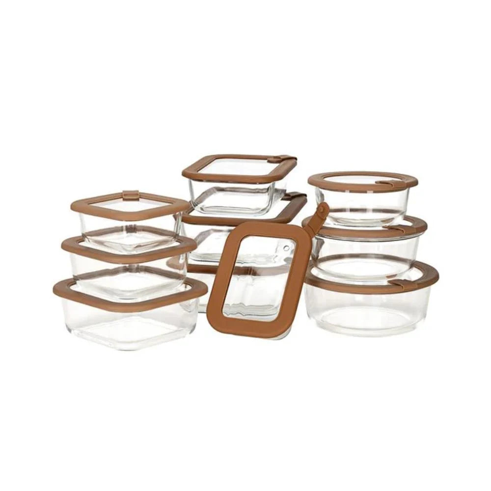 NC-GS240 24‑Piece Glass Storage Set (12 Containers & Matching Lids)