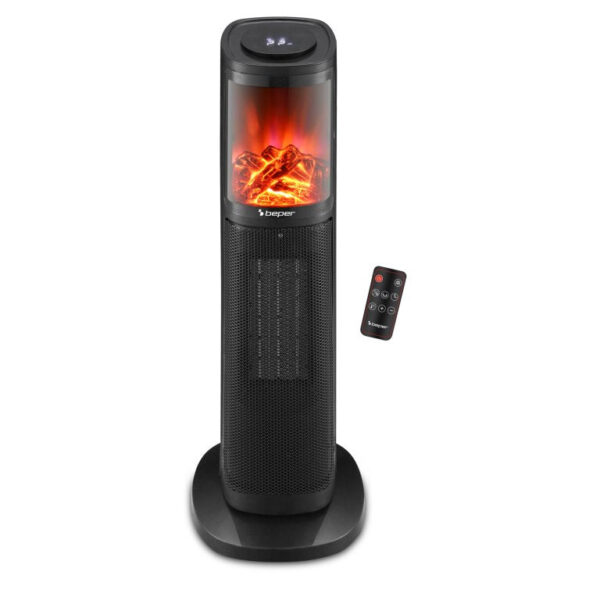 PTC Tower Fan Heater LED Flame 2000W