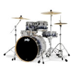 PDP Concept Maple 5-Piece Shell Pack 22", Silver-to-Black Fade, Chrome Hardware - Image 