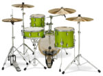 PDP New Yorker 4-Piece Shell Pack 16", Electric Green Sparkle, Chrome Hardware - Image 