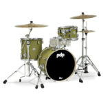 PDP Concept Maple Bop Kit 18", Satin Olive, Chrome Hardware