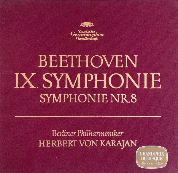 Beethoven Symphonies 8 & 9 Karajan & Berlin Philharmonic 2×12" Vinyl