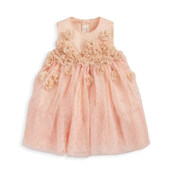 Pink 3D Flower Dress