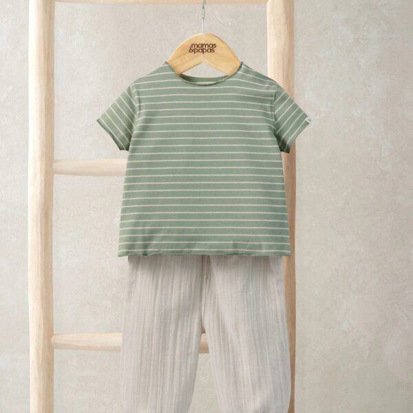 Striped T-Shirt andTrouser Outfit Set