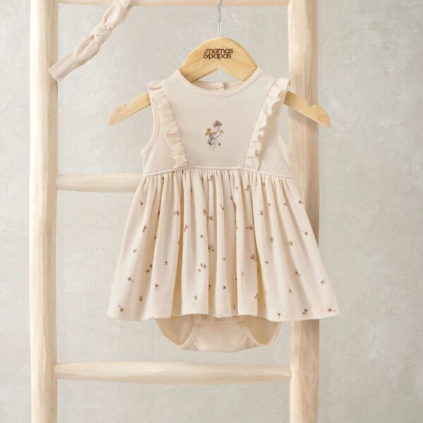Mock Skirt Romper With Headband