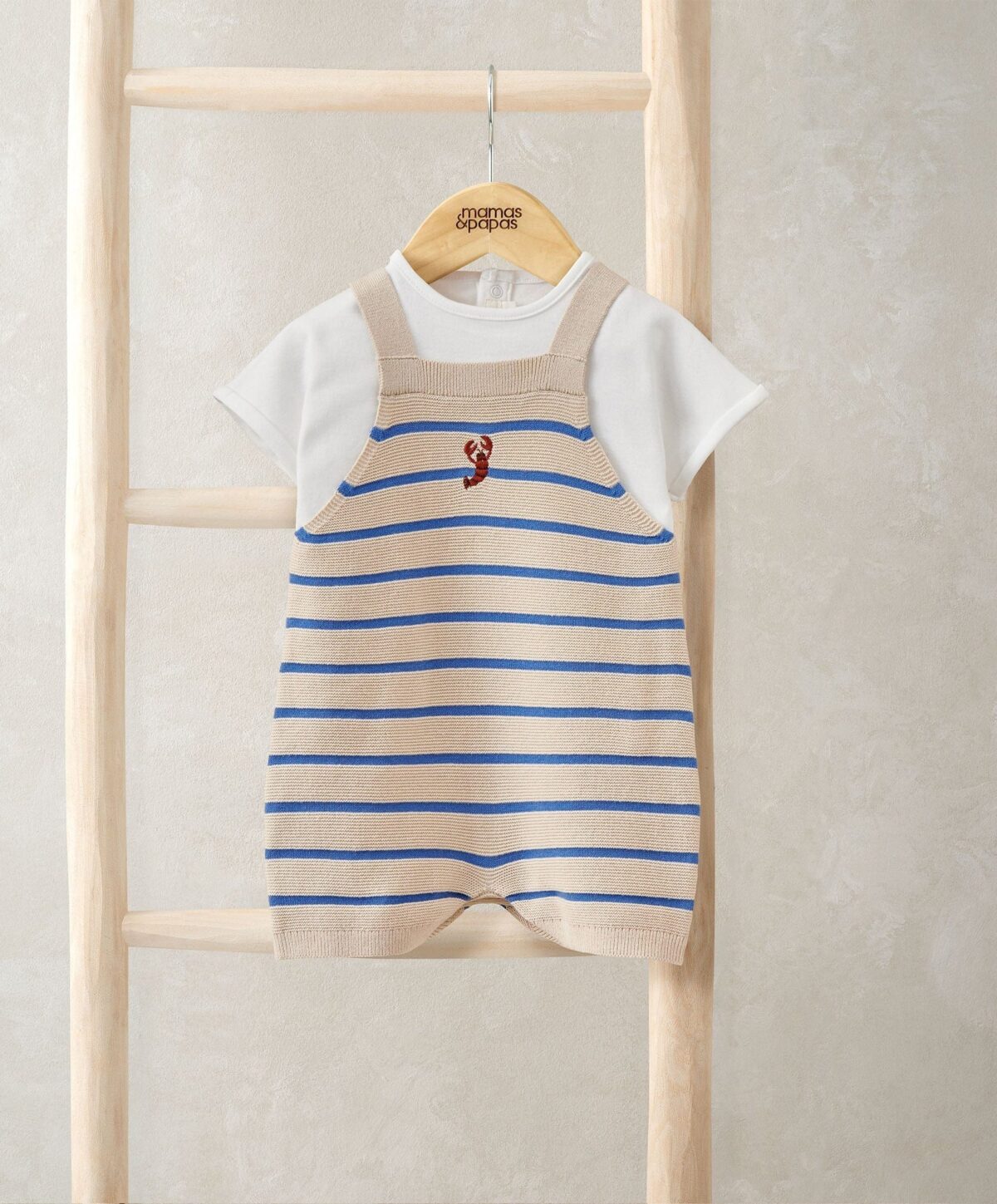 Knitted Dungarees & T-Shirt Set