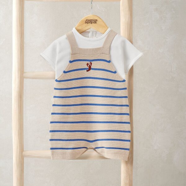 Knitted Dungarees & T-Shirt Set