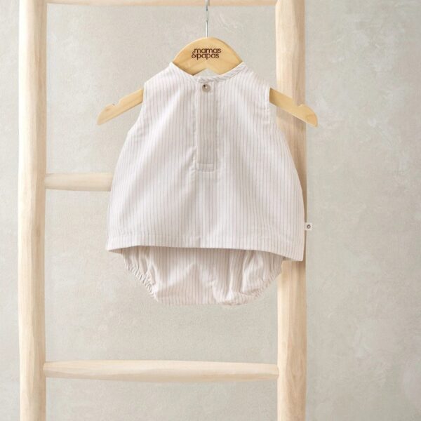 Stripe Sleeveless Top & Linen Shorts