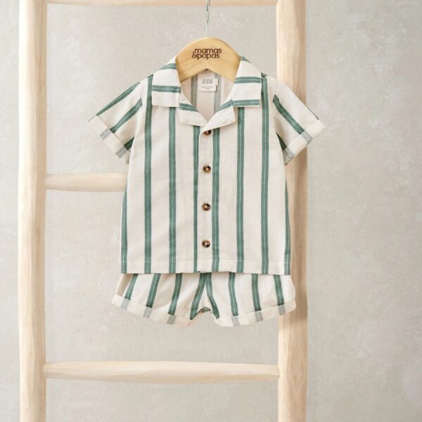Green Shirt & Shorts Outfit Set