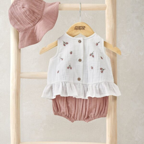 Peony Bloomers, Swing Top & Hat Outfit Set