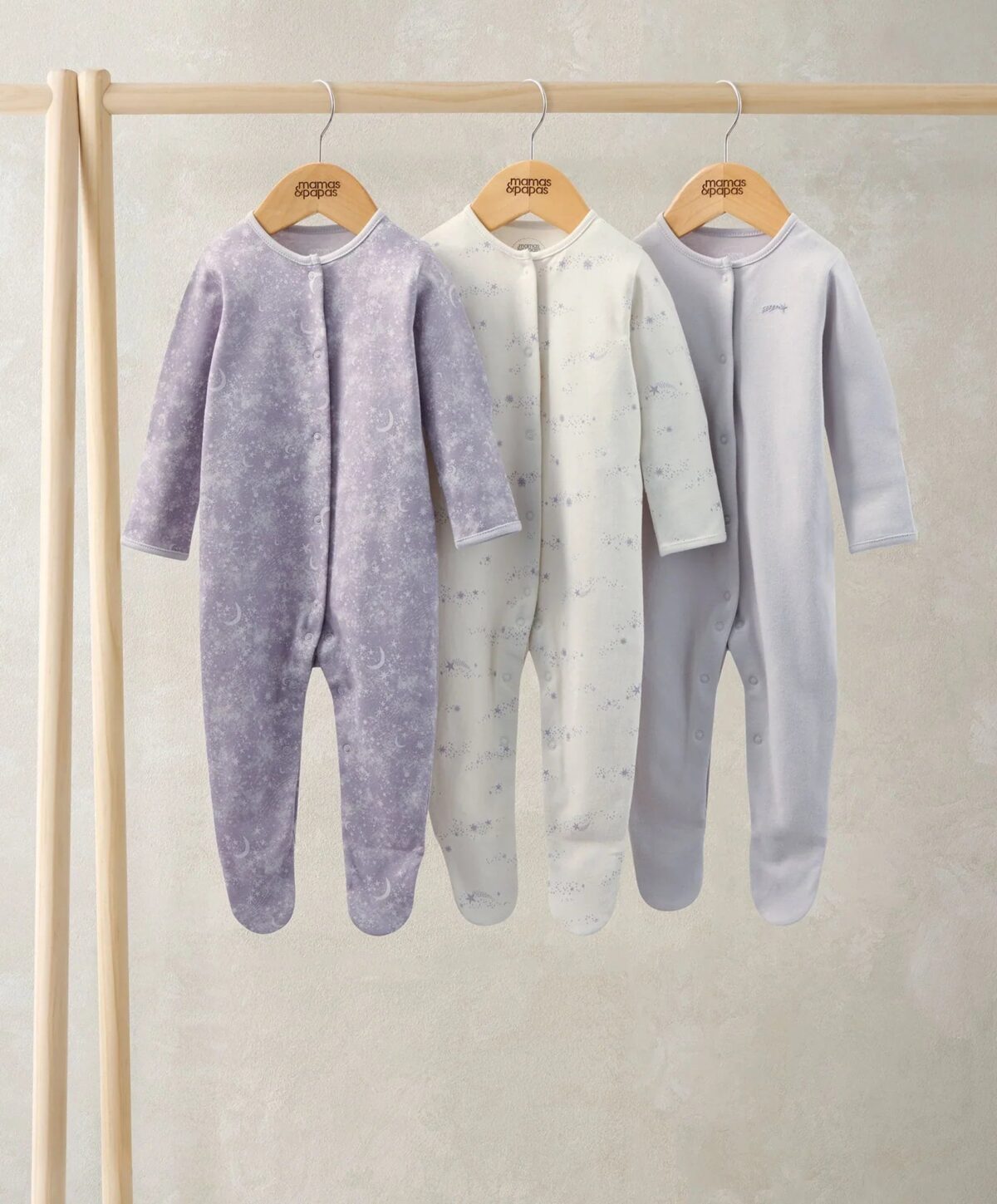 S79FM7LB1_b6127125-ef3d-4d77-85a6-2a2a493db2e9 Mystical Stargazing Sleepsuits (Pack of 3)