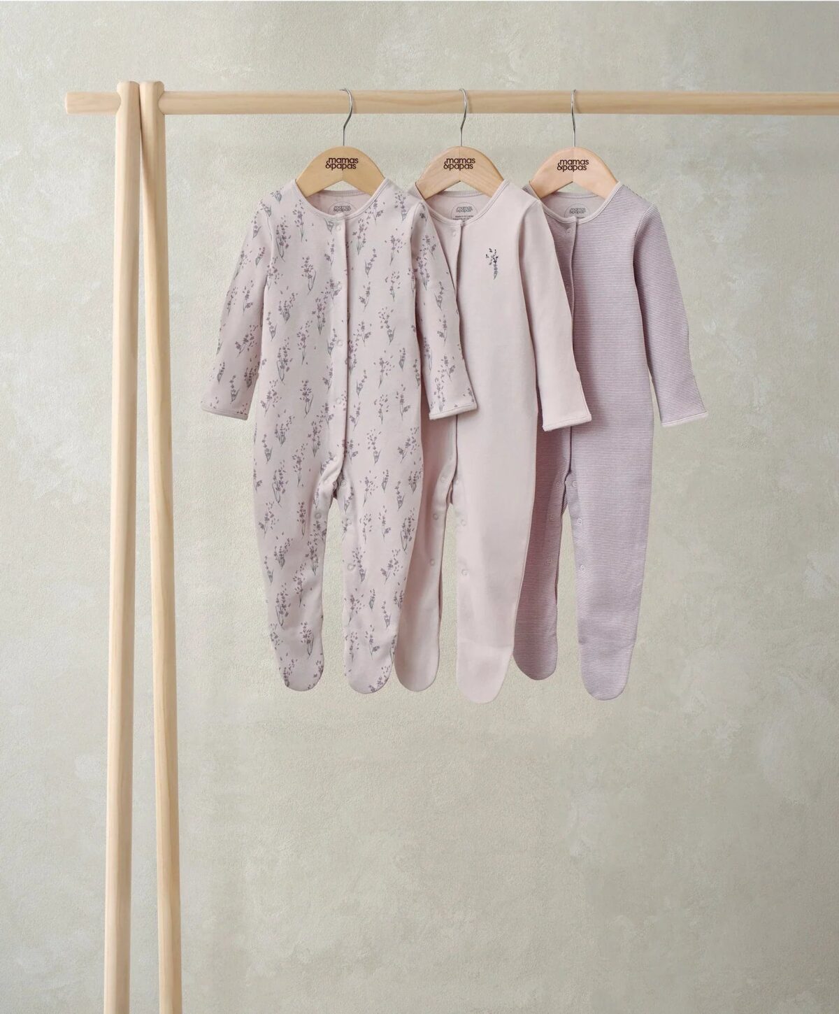 Lavendar Sleepsuits (Pack of 3)