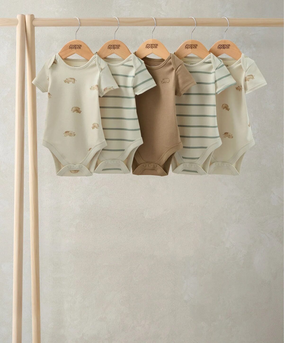 S79GM9GB1_49987743-78d2-46af-8f2b-30692113f21c Rhino Short Sleeve Bodysuits (Pack of 5)