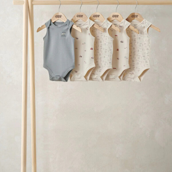 Little Explorer Short-Sleeved Bodysuits (Pack of 5)