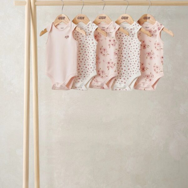 Watercolour Short-Sleeved Bodysuits (Pack of 5)